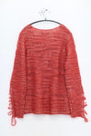 SWAYING/KNIT V-neck floating jumper SW24RE1T05 red